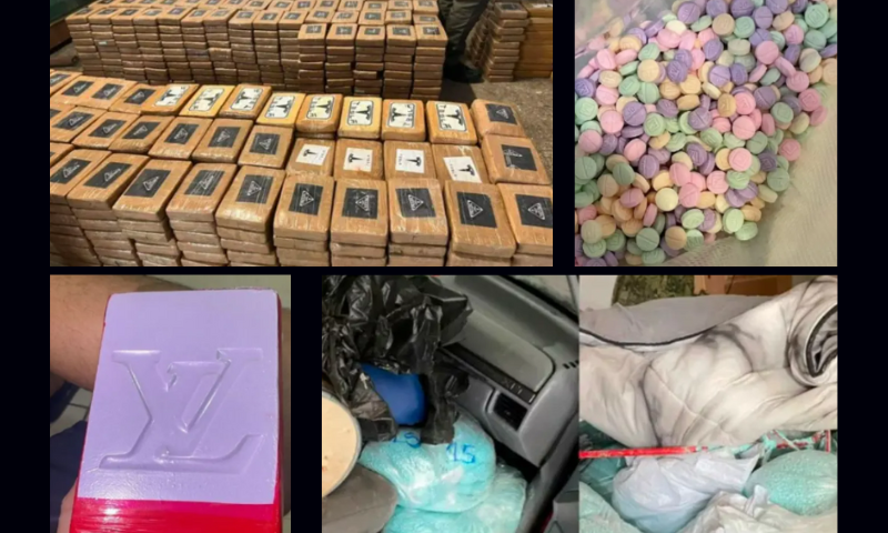 Recent drug seizure. (Photos via: Department of Justice)