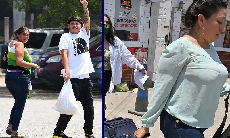 (L) A young man (R) greets relatives in the vicinity of the Ramon Villeda Morales airport, where she arrived self-deported from the United States, in San Pedro Sula, 180 km north of Tegucigalpa, on May 19, 2025. A total of 38 Hondurans, including 19 children, who took advantage of President Donald Trump's anti-immigrant program, known as "self-deportees," received the equivalent of USD 130 in cash and food stamps upon their arrival, after being welcomed by the government of President Xiomara Castro. (Photo by Orlando SIERRA / AFP) (Photo by ORLANDO SIERRA/AFP via Getty Images) / (R) A young woman (L) is picked up by a relative in the vicinity of the Ramon Villeda Morales airport, where she arrived self-deported from the United States, in San Pedro Sula, 180 km north of Tegucigalpa, on May 19, 2025. A total of 38 Hondurans, including 19 children, who took advantage of President Donald Trump's anti-immigrant program, known as "self-deportees," received the equivalent of USD 130 in cash and food stamps upon their arrival, after being welcomed by the government of President Xiomara Castro. (Photo by Orlando SIERRA / AFP) (Photo by ORLANDO SIERRA/AFP via Getty Images)