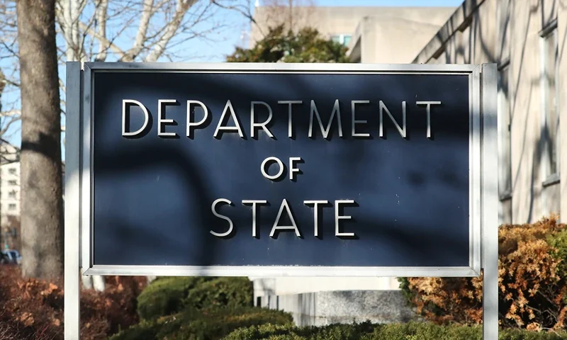 WASHINGTON, DC - JANUARY 06: The U.S. Department of State is seenon January 6, 2020 in Washington, DC. Tensions are high in the middle-east after a U.S. air strike in Iraq killed Qassem Soleimani, a top Iranian military leader. (Photo by Mark Wilson/Getty Images)