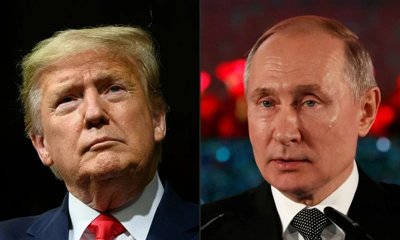 Russian President Vladimir Putin delivers a speech during a ceremony in Jerusalem on January 23, 2020 commemorating the people of Leningrad during the Second World War Nazi siege on the city. - President Donald Trump on february 21, 2020 dismissed reported warnings by US intelligence that Russia is meddling in this year's elections as a "hoax" planted by his Democratic rivals.