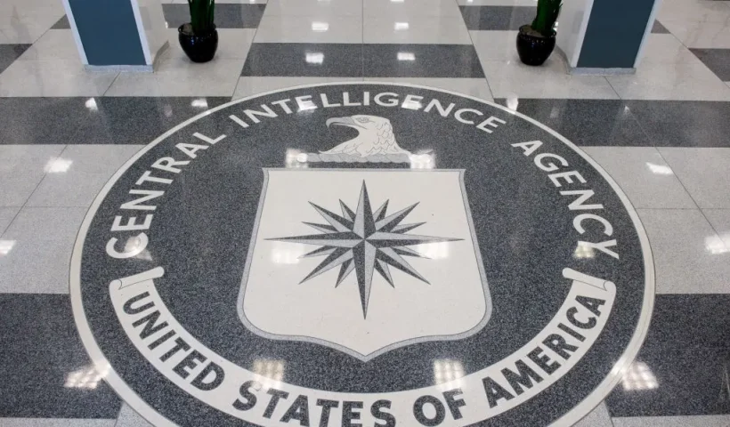 The Central Intelligence Agency (CIA) seal is displayed in the lobby of CIA Headquarters in Langley, Virginia, on August 14, 2008. (Photo by SAUL LOEB / AFP) (Photo by SAUL LOEB/AFP via Getty Images)