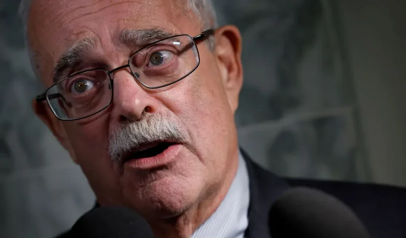 WASHINGTON, DC - MAY 16: U.S. Rep. Gerry Connolly (D-VA) speaks to reporters outside of a House Oversight Committee hearing on Washington, D.C. at the Rayburn House Office Building on May 16, 2023 in Washington, DC. Yesterday two of Connolly's staff members were attacked and injured by a man wielding a bat who came into his district office in Fairfax, Virginia. (Photo by Kevin Dietsch/Getty Images)