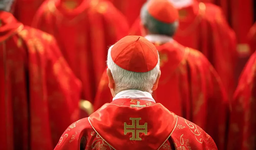 VATICAN CITY, VATICAN - MARCH 12: Cardinals attend the Pro Eligendo Romano Pontifice Mass at St Peter's Basilica, before they enter the conclave to decide who the next pope will be, on March 12, 2013 in Vatican City, Vatican. Cardinals are set to enter the conclave to elect a successor to Pope Benedict XVI after he became the first pope in 600 years to resign from the role. The conclave is scheduled to start on March 12 inside the Sistine Chapel and will be attended by 115 cardinals as they vote to select the 266th Pope of the Catholic Church. (Photo by Franco Origlia/Getty Images)