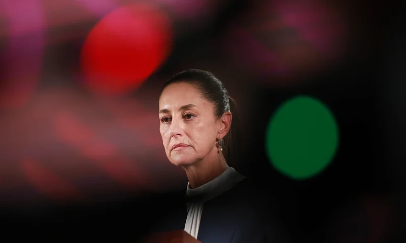 MEXICO CITY, MEXICO - JUNE 10: President-elect of Mexico Claudia Sheinbaum speaks during a press conference at Palacio Nacional on June 10, 2024 in Mexico City, Mexico. (Photo by Hector Vivas/Getty Images)