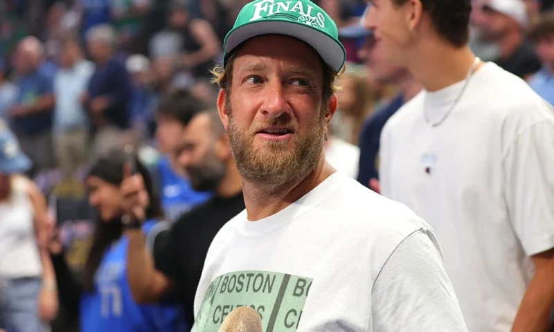 DALLAS, TEXAS - JUNE 14: Dave Portnoy looks on prior to Game Four of the 2024 NBA Finals between the Dallas Mavericks and the Boston Celtics at American Airlines Center on June 14, 2024 in Dallas, Texas. NOTE TO USER: User expressly acknowledges and agrees that, by downloading and or using this photograph, User is consenting to the terms and conditions of the Getty Images License Agreement. (Photo by Stacy Revere/Getty Images)