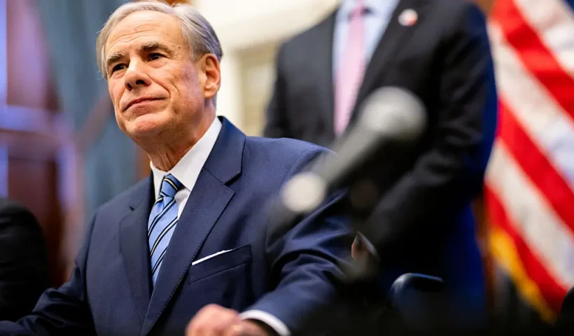 AUSTIN, TEXAS - APRIL 23: Gov. Greg Abbott speaks during a bill signing in the State Capitol on April 23, 2025 in Austin, Texas. Senate Bill 14 introduces and establishes a new Texas Regulatory Efficiency Office which seeks to create better practices within state agencies and terminate unnecessary regulations. (Photo by Brandon Bell/Getty Images)