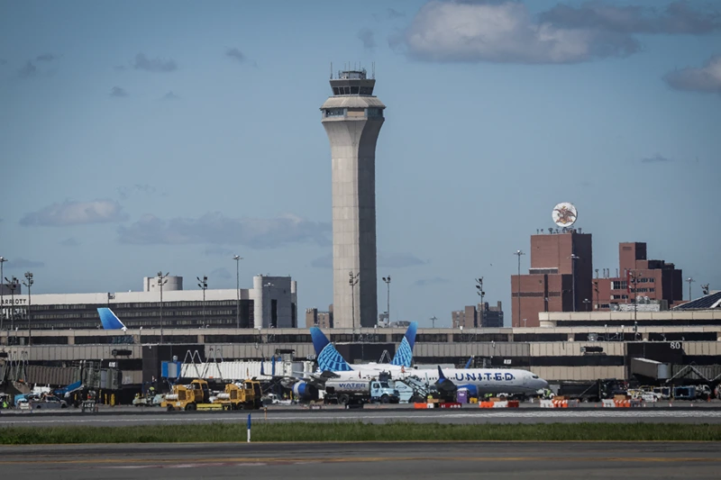 United Airline planes are seen at the gate at Newark Liberty International Airport in Newark, New Jersey on May 7, 2025. Regulators have been slowing arrivals and departures at one of the United States' busiest airports following a 90-second traffic control system outage last week that has industry experts sounding alarm bells. (Photo by kena betancur / AFP) (Photo by KENA BETANCUR/AFP via Getty Images)