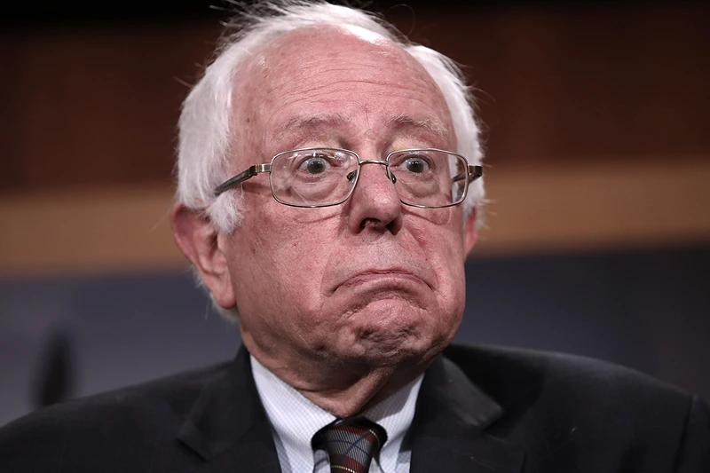 WASHINGTON, DC - MAY 23: U.S. Sen. Bernie Sanders (I-VT) answers questions during a press conference at the U.S. Capitol May 23, 2017 in Washington, DC. Senate and House Democrats held the news conference to respond to the release of U.S. Donald Trump's budget. (Photo by Win McNamee/Getty Images)