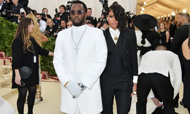 NEW YORK, NY - MAY 07: Sean "Diddy" Combs and Cassie attends the Heavenly Bodies: Fashion & The Catholic Imagination Costume Institute Gala at The Metropolitan Museum of Art on May 7, 2018 in New York City. (Photo by Neilson Barnard/Getty Images)