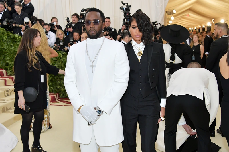 NEW YORK, NY - MAY 07: Sean "Diddy" Combs and Cassie attends the Heavenly Bodies: Fashion & The Catholic Imagination Costume Institute Gala at The Metropolitan Museum of Art on May 7, 2018 in New York City. (Photo by Neilson Barnard/Getty Images)