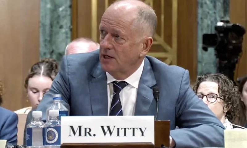 UnitedHealth CEO Andrew Witty testifies before a Senate Finance Committee on Capitol Hill in Washington, U.S., May 1, 2024. U.S. Senate/Handout via Reuters/File photo