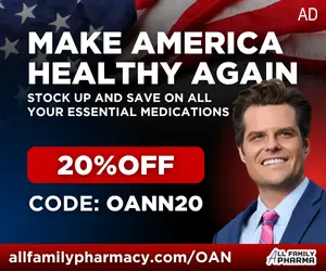 Make America healthy again and save on all your essential medications with code OANN20 at allfamilypharmacy.com/OAN