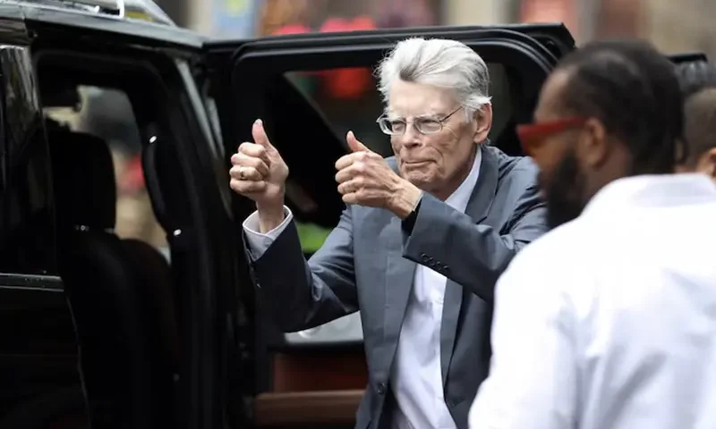 Stephen King gestures before "The Life of Chuck" is screened, as the Toronto International Film Festival (TIFF) returns for its 49th edition in Toronto, Ontario, Canada, September 6, 2024. REUTERS/Carlos Osorio