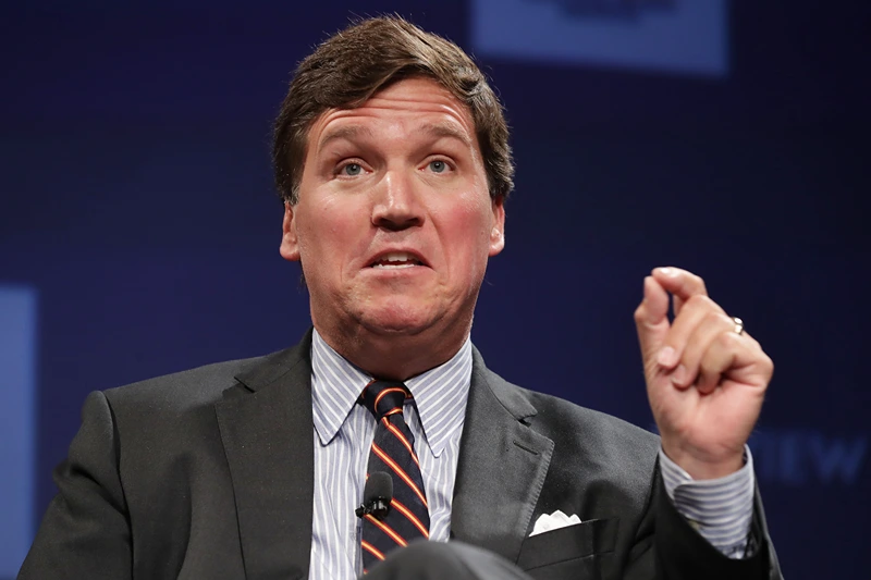 Fox News host Tucker Carlson discusses 'Populism and the Right' during the National Review Institute's Ideas Summit at the Mandarin Oriental Hotel March 29, 2019 in Washington, DC. Carlson talked about a large variety of topics including dropping testosterone levels, increasing rates of suicide, unemployment, drug addiction and social hierarchy at the summit, which had the theme 'The Case for the American Experiment.' (Photo by Chip Somodevilla/Getty Images)