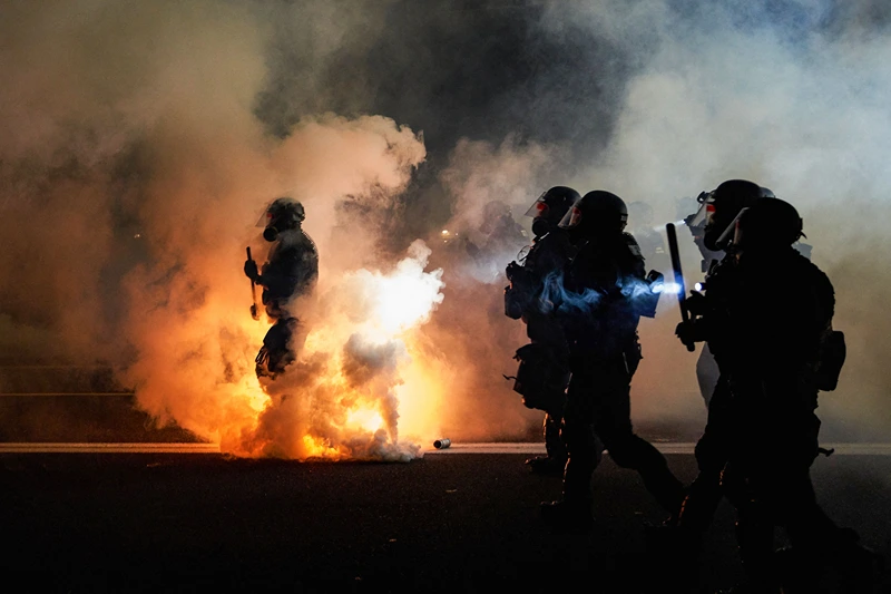 Multiple officers injured in Portland after violent rioters attempted to breach ICE facility