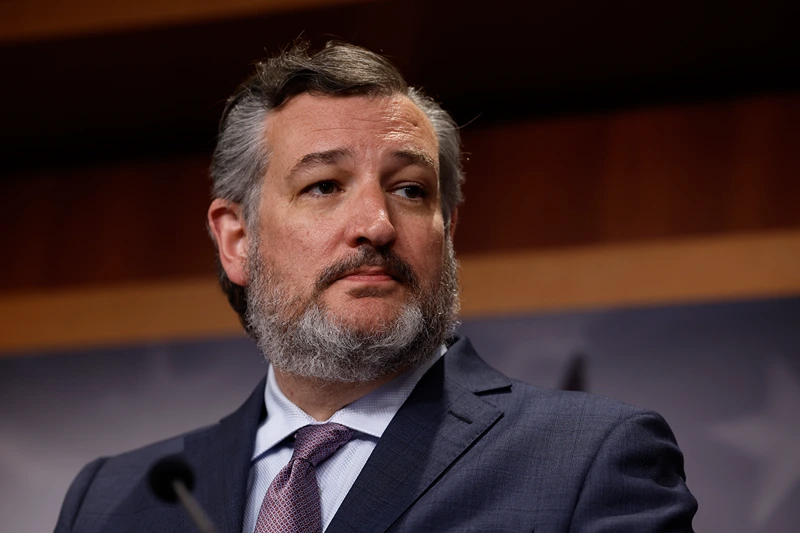 WASHINGTON, DC - JULY 19: Sen. Ted Cruz (R-TX) speaks at a news conference on the Supreme Court at the U.S. Capitol Building on July 19, 2023 in Washington, DC. Senators with the Senate Judiciary Committee held the press conference to discuss Senate Judiciary Chairman Richard Durbin's (D-IL) upcoming ethics bill. (Photo by Anna Moneymaker/Getty Images)