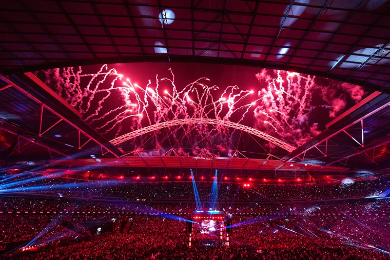 General view inside the stadium prior to the IBF World Heavyweight Title fight between Daniel Dubois and Anthony Joshua, on the Riyadh Season - Wembley Edition card at Wembley Stadium on September 21, 2024 in London, England. (Photo by Richard Pelham/Getty Images)