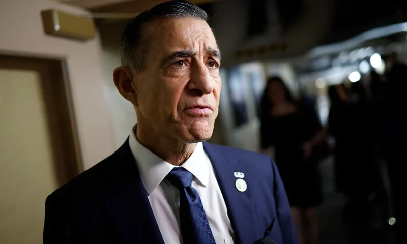 WASHINGTON, DC - NOVEMBER 19: U.S. Rep. Darrell Issa (R-CA) arrives for a House Republican caucus meeting at the U.S. Capitol on November 19, 2024 in Washington, DC. The House Republicans are working to come to an agreement on a government funding bill before the end of the year. (Photo by Kevin Dietsch/Getty Images)