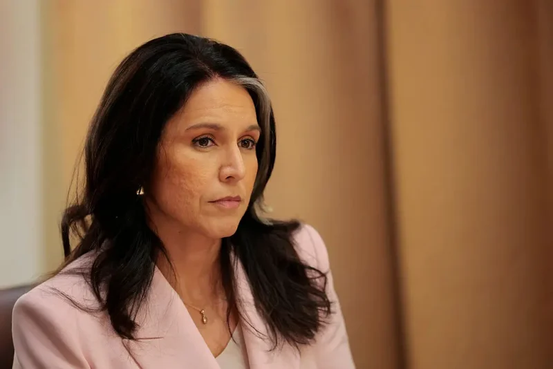 WASHINGTON, DC - APRIL 10: Director of National Intelligence Tulsi Gabbard listens during a Cabinet meeting at the White House on April 10, 2025 in Washington, DC. U.S. President Donald Trump convened a Cabinet meeting a day after announcing a 90-day pause on ‘reciprocal’ tariffs, with the exception of China. (Photo by Anna Moneymaker/Getty Images)