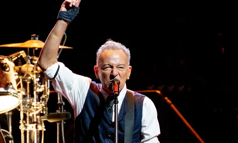 Bruce Springsteen performs during the first night of 'The Land of Hopes and Dreams' tour at Co-op Live on May 14, 2025 in Manchester, England. (Photo by Shirlaine Forrest/Getty Images)