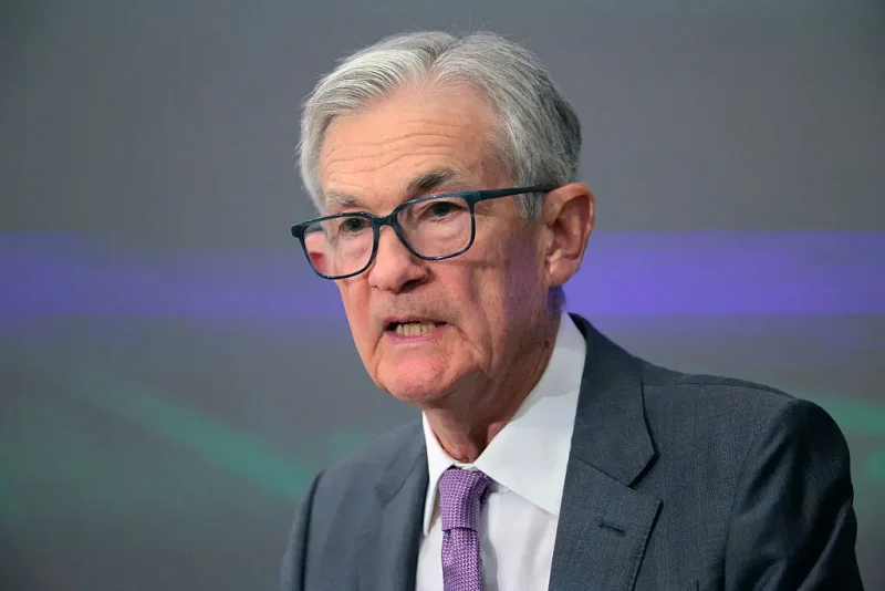 WASHINGTON, DC - JUNE 02: Federal Reserve Chair Jerome Powell delivers remarks during the Division of International Finance 7th Anniversary Conference at the Fed on June 02, 2025 in Washington, DC. Powell talked about the origins and history of the division. (Photo by Chip Somodevilla/Getty Images)