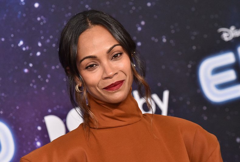 US actress Zoe Saldana attends the world premiere of Disney and Pixar's "Elio" at the El Capitan Theatre in Los Angeles on June 10, 2025. (Photo by LISA O'CONNOR / AFP) (Photo by LISA O'CONNOR/AFP via Getty Images)