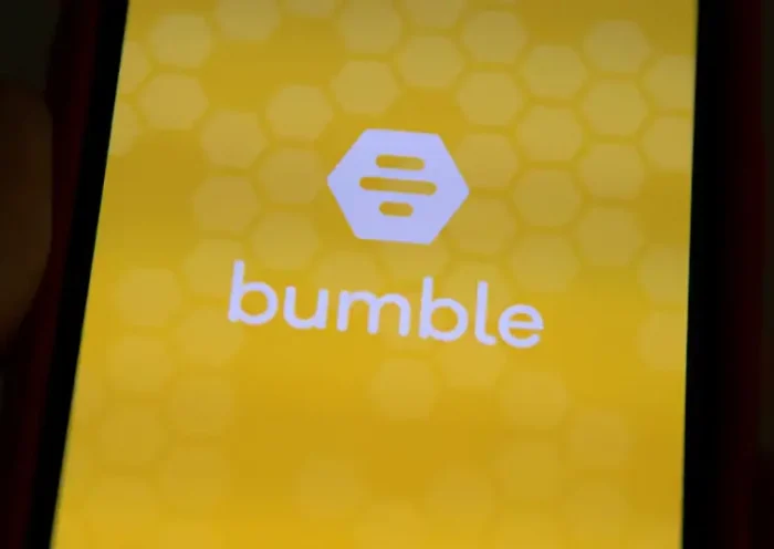 The Bumble Inc. (BMBL) app is shown on an Apple iPhone in this photo illustration as the dating app operator made its debut IPO on the Nasdaq stock exchange February 11, 2021. REUTERS/Mike Blake/Illustration