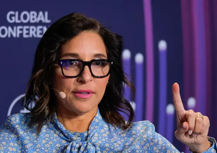 Linda Yaccarino, CEO of X Corp., attends the Milken Institute Global Conference 2025 in Beverly Hills, California, U.S., May 5, 2025. REUTERS/Mike Blake/File Photo