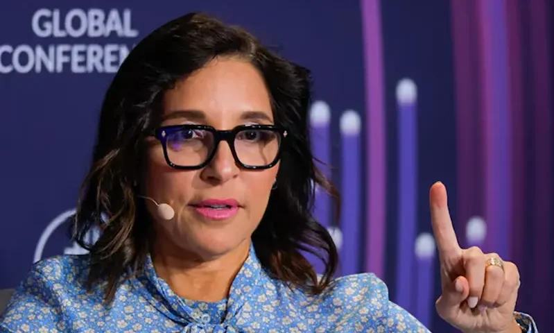 Linda Yaccarino, CEO of X Corp., attends the Milken Institute Global Conference 2025 in Beverly Hills, California, U.S., May 5, 2025. REUTERS/Mike Blake/File Photo