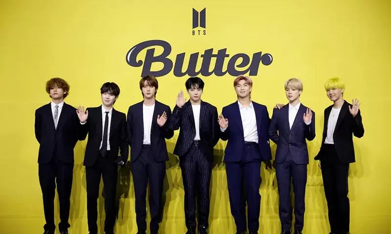 Members of K-pop boy band BTS pose for photographs during a photo opportunity promoting their new single 'Butter' in Seoul, South Korea, May 21, 2021. REUTERS/Kim Hong-Ji