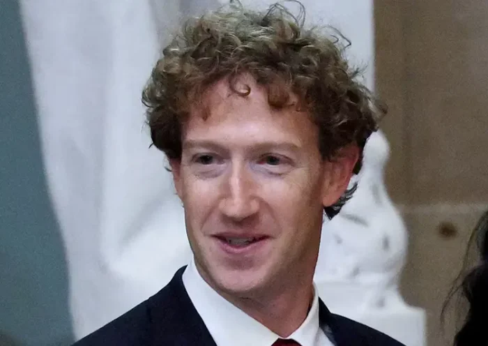 Meta CEO Mark Zuckerberg looks on before the luncheon on the inauguration day of U.S. President Donald Trump's second Presidential term in Washington, U.S., January 20, 2025. REUTERS/Evelyn Hockstein/File Photo