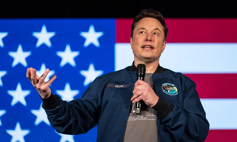 LANCASTER, PENNSYLVANIA - OCTOBER 26: SpaceX and Tesla founder Elon Musk speaks during an America PAC town hall on October 26, 2024 in Lancaster, Pennsylvania. Musk has donated more than $75 million to America PAC, which he co-founded with fellow Silicon Valley venture capitalists and tech businessmen to support Republican presidential nominee, former U.S. President Donald Trump. (Photo by Samuel Corum/Getty Images)