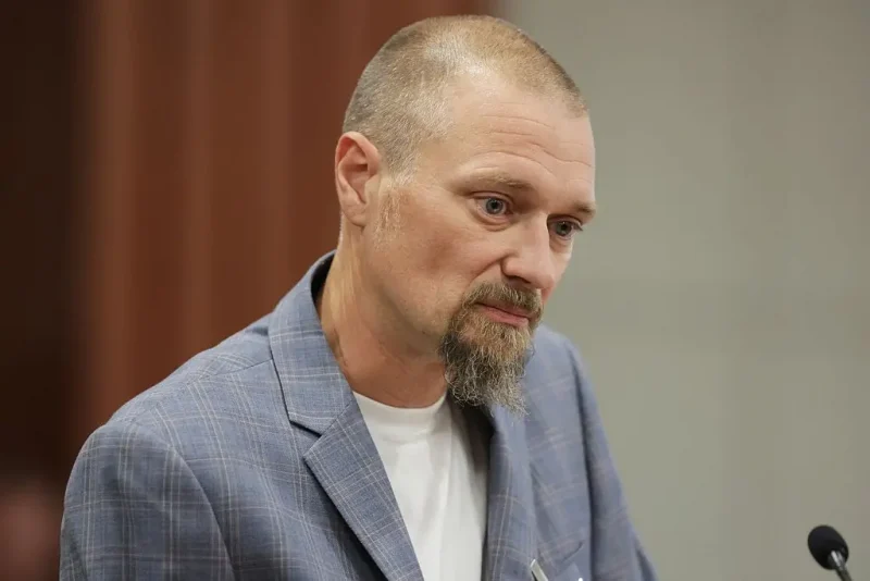 BOISE, IDAHO - JULY 23: Benjamin Mogen, father of Madison Mogen, speaks at the sentencing hearing of Bryan Kohberger at the Ada County Courthouse on July 23, 2025 in Boise, Idaho. Kohberger pleaded guilty in exchange for being spared the death penalty for the stabbing of four University of Idaho students nearly three years ago. He faces up to four life sentences in prison. (Photo by Kyle Green-Pool/Getty Images)