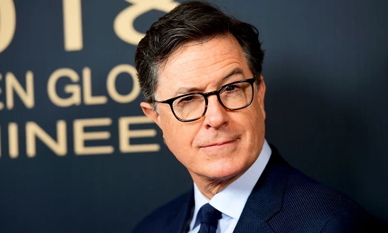 LOS ANGELES, CA - JANUARY 06: Stephen Colbert arrives for the Showtime Golden Globe Nominees Celebration at Sunset Tower on January 6, 2018 in Los Angeles, California. (Photo by Matt Winkelmeyer/Getty Images)