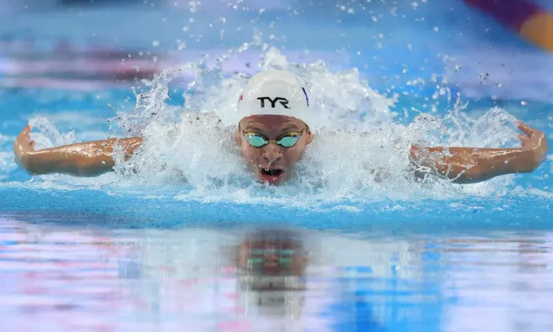 France's Leon Marchand in action during semifinal 2 REUTERS/Edgar Su
