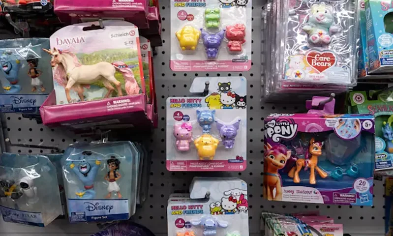 Toys and figurines are displayed at a Five Below store in Queens, New York City, U.S., July 15, 2025. REUTERS/Kylie Cooper/File Photo