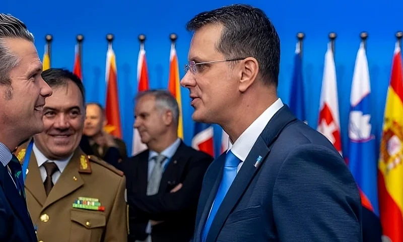 Romania's Defense Minister Ionuț Moșteanu met with U.S. Defense Secretary Pete Hegseth at the NATO Summit, reinforcing the U.S. strategic partnership. (Photo via: DoD)