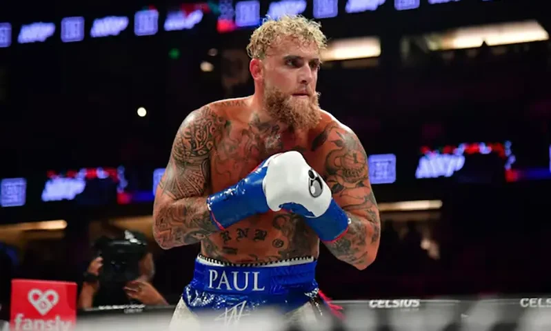 Jake Paul fights against Julio Cesar Chavez Jr. at Honda Center. Mandatory Credit: Gary A. Vasquez-Imagn Images/File Photo