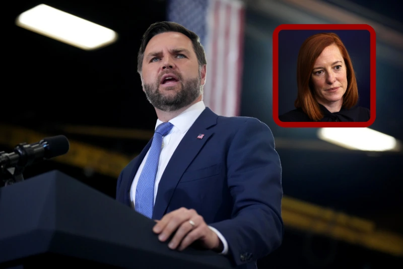 U.S. Vice President J.D. Vance speaks at Mid-City Steel on August 28, 2025 in La Crosse, Wisconsin. Vance is expected to promote the The One, Big, Beautiful Bill Act of 2025 passed earlier this summer, the Trump administration’s signature piece of legislation. (Photo by Andrew Harnik/Getty Images) White House Press Secretary Jen Psaki participates in a White House press briefing at the James Brady Press Briefing Room of the White House January 22, 2021 in Washington, DC. Psaki discussed various topics including the economic crisis that was caused by the COVID-19 pandemic. (Photo by Alex Wong/Getty Images)