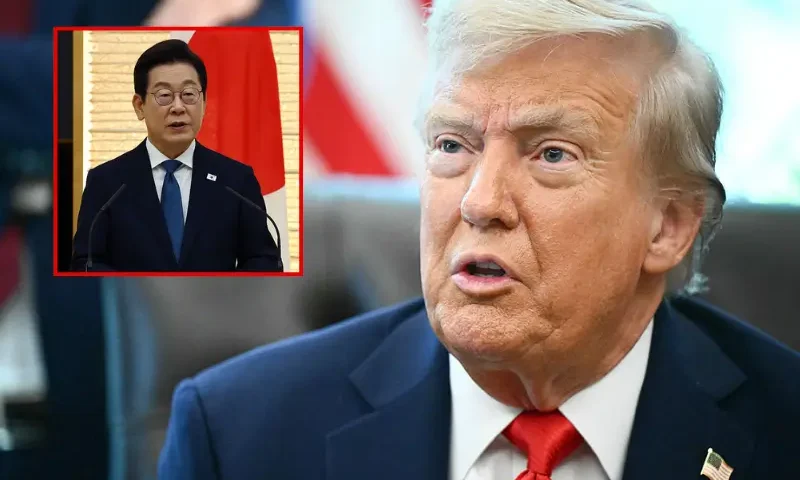 US President Donald Trump speaks to the press after signing an executive order that aims to end cashless bail, in the Oval Office of the White House in Washington, DC on August 25, 2025. (Photo by Mandel NGAN / AFP) (Photo by MANDEL NGAN/AFP via Getty Images) / TOKYO, JAPAN - AUGUST 23: South Korean President Lee Jae Myung speaks during a joint press conference with Japanese Prime Minister Shigeru Ishiba at the Prime Minister's office on August 23, 2025 in Tokyo, Japan. Lee Jae Myung is making his first official visit to Japan as South Korean President, to strengthen the bilateral relationship ahead of his trip to the United States. (Photo by Kim Kyung-Hoon - Pool/Getty Images)