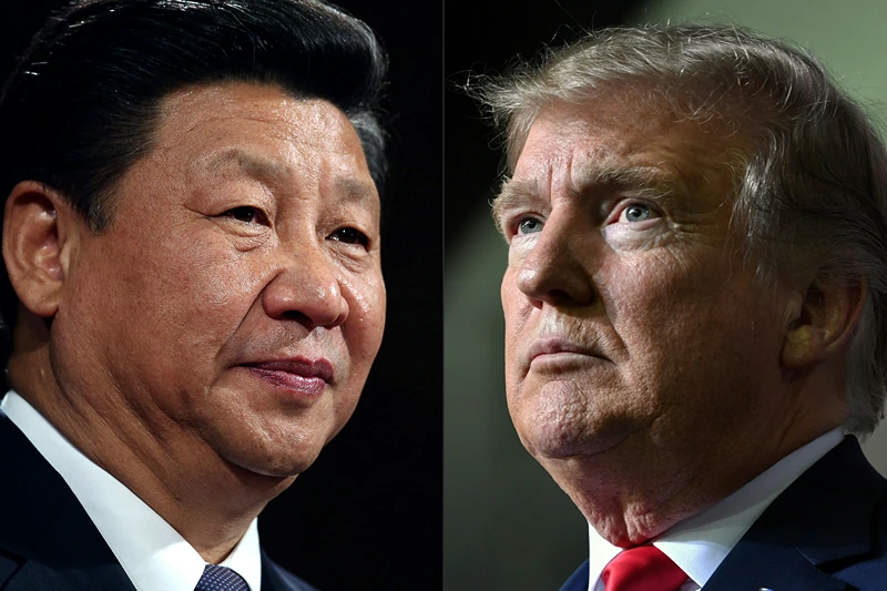 This combination of pictures created on May 14, 2020 shows recent portraits of China's President Xi Jinping (L) and US President Donald Trump.. US President Donald Trump said on May 14, 2020, he is no mood to speak with China's Xi Jinping, warning darkly he might cut off ties with the rival superpower over its handling of the coronavirus pandemic. "I have a very good relationship, but I just -- right now I don't want to speak to him," Trump told Fox Business. (Photo by Dan Kitwood and Nicholas Kamm / various sources / AFP) (Photo by DAN KITWOODNICHOLAS KAMM/POOL/AFP/AFP via Getty Images)
