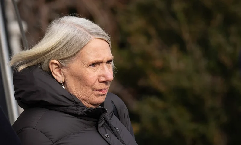 Anita Dunn, senior adviser to U.S. President Joe Biden, departs the White House January 23, 2024 in Washington, DC. Biden is traveling to Manassas, Virginia for a campaign event. (Photo by Drew Angerer/Getty Images)