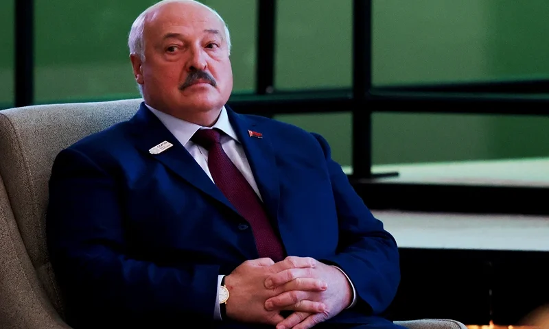 Belarusian President Aleksander Lukashenko waits to deliver a national statement during the high level segment on day two of the UNFCCC COP29 Climate Conference at Baku Stadium on November 12, 2024 in Baku, Azerbaijan. The COP29, which is running from November 11 through 22, is bringing together stakeholders, including international heads of state and other leaders, scientists, environmentalists, indigenous peoples representatives, activists and others to discuss and agree on the implementation of global measures towards mitigating the effects of climate change. According to the United Nations, countries made no progress over the last year in reducing global emissions from the burning of fossil fuels. (Photo by Sean Gallup/Getty Images)