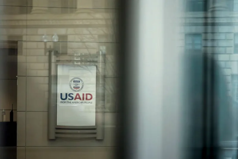 WASHINGTON, DC - FEBRUARY 03: The lobby of the U.S. Agency for International Development (USAID) headquarters is seen on February 03, 2025 in Washington, DC. Elon Musk, tech billionaire and head of the Department of Government Efficiency (DOGE), said in a social media post that he and U.S. President Doanld Trump will shut down the foreign assistance agency. (Photo by Kevin Dietsch/Getty Images)