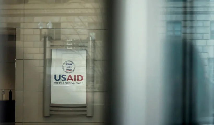 WASHINGTON, DC - FEBRUARY 03: The lobby of the U.S. Agency for International Development (USAID) headquarters is seen on February 03, 2025 in Washington, DC. Elon Musk, tech billionaire and head of the Department of Government Efficiency (DOGE), said in a social media post that he and U.S. President Doanld Trump will shut down the foreign assistance agency. (Photo by Kevin Dietsch/Getty Images)