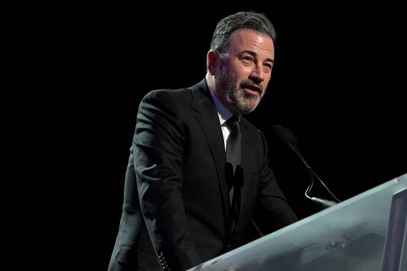 LAS VEGAS, NEVADA - FEBRUARY 22: Jimmy Kimmel performs onstage as Keep Memory Alive hosts star-studded lineup at annual "Power Of Love" gala at MGM Grand Garden Arena on February 22, 2025 in Las Vegas, Nevada. (Photo by Bryan Steffy/Getty Images for Keep Memory Alive)
