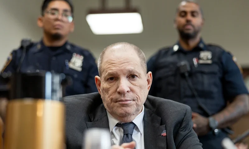 NEW YORK, NEW YORK - JUNE 4: Former film producer Harvey Weinstein appears for his retrial at Manhattan Criminal Court on June 4, 2025 in New York City. Harvey Weinstein faces a retrial on rape and sex assault charges for which a previous 2017 conviction was overturned by an appeals court that ruled the way witnesses were handled was unlawful. (Photo by Justin Lane - Pool/Getty Images)