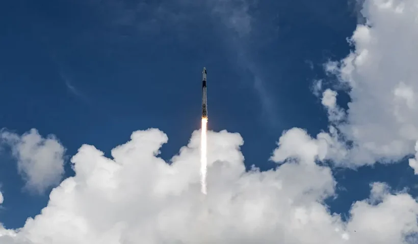 A SpaceX Falcon 9 rocket with the Crew Dragon capsule Endeavour carrying the Crew-11 mission lifts off from Launch Complex 39A at NASA's Kennedy Space Center in Florida on August 1, 2025. NASA and SpaceX launched a four-member crew to the International Space Station (ISS) on Friday for the latest research expedition to the orbiting laboratory. American astronauts Zena Cardman and Mike Fincke, Japan's Kimiya Yui, and Roscosmos cosmonaut Oleg Platonov lifted off at 11:43 am aboard a SpaceX Crew Dragon capsule mounted on a Falcon 9 rocket from Kennedy Space Center in Florida. (Photo by CHANDAN KHANNA / AFP) (Photo by CHANDAN KHANNA/AFP via Getty Images)