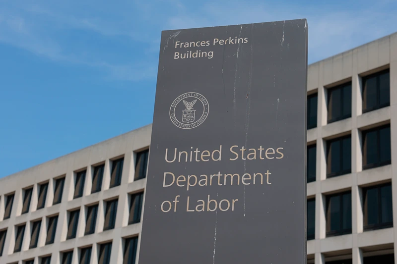 WASHINGTON, DC - AUGUST 04: The Frances Perkins Department of Labor Building is seen on August 04, 2025 in Washington, DC. U.S. President Donald Trump and his administration have continued to defend the firing of Bureau of Labor Statistics Commissioner Erika McEntarfer over a weaker than expected jobs report last week. (Photo by Anna Moneymaker/Getty Images)