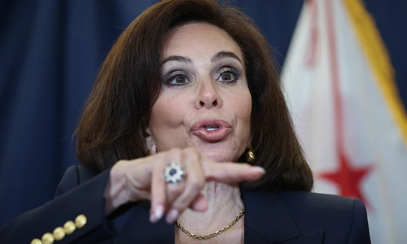 U.S. Attorney For Washington, DC Jeanine Pirro holds a press conference at the Patrick Henry Building on August 12, 2025 in Washington, DC. Pirro gave an update on DC crime and spoke on the indictment that was unsealed charging Haitian gang leader Jimmy Cherizier with conspiracy to violate U.S. sanctions. (Photo by Win McNamee/Getty Images)